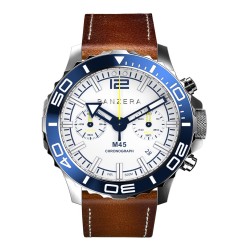 MECHA 45C WHITE LEATHER BROWN
