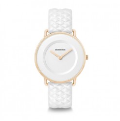 Mia 34 Quilted RoseGold White