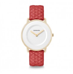 Mia 34 Quilted Gold White Red